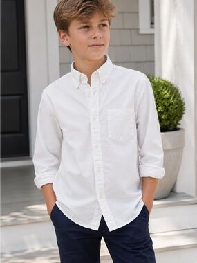 GAP Boy’s White Button-Down Oxford Shirt